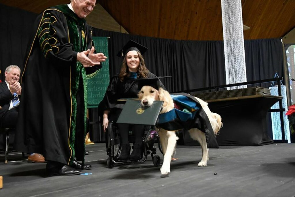 Cagnolino consegue il diploma