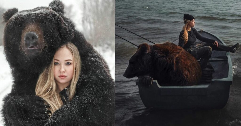 Una donna russa ha salvato un orso da uno zoo e ora è il suo migliore amico
