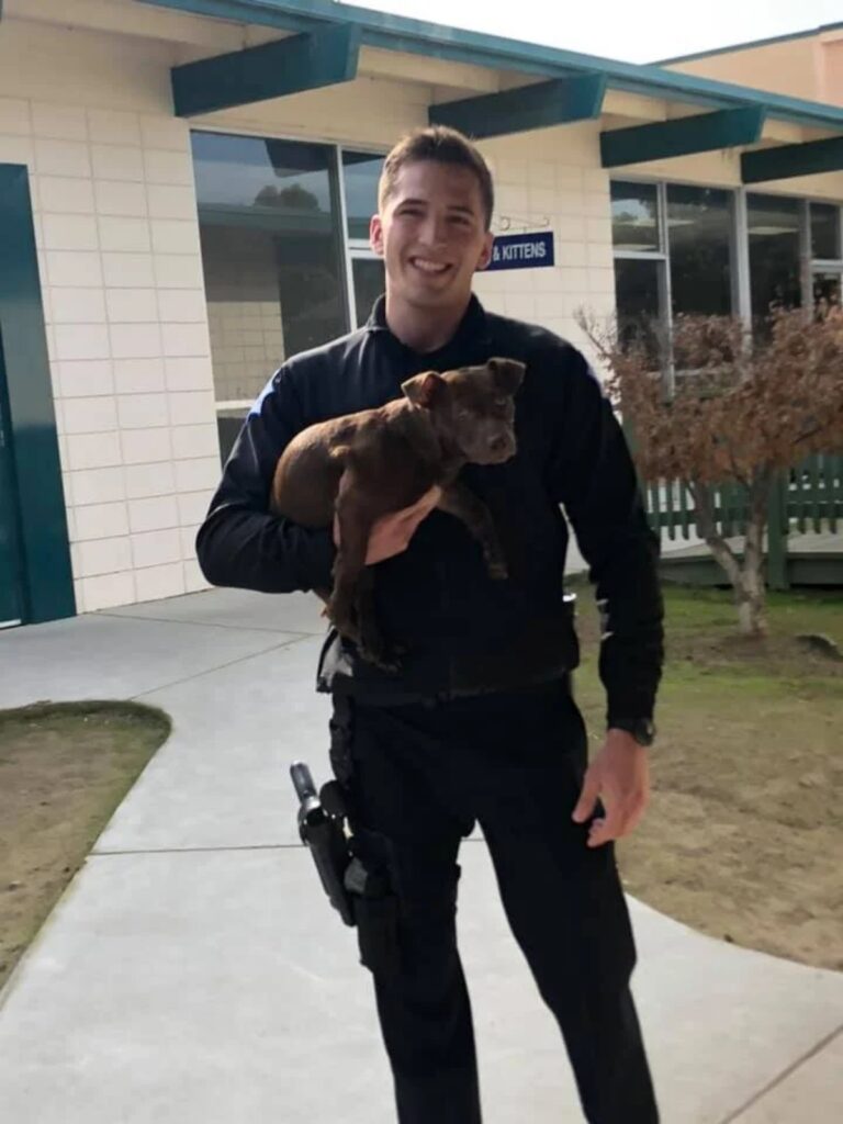 cucciolo e poliziotto