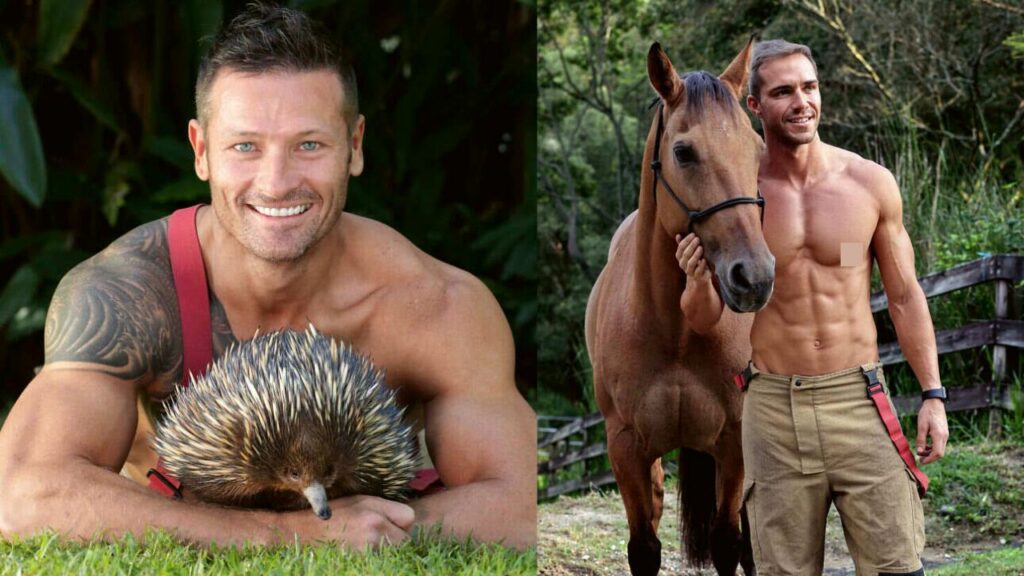 Pompieri australiani fanno un calendario con le foto insieme ai loro animali