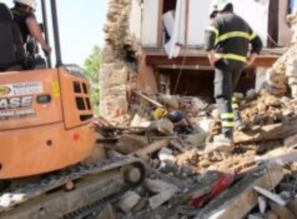 macerie di un terremoto