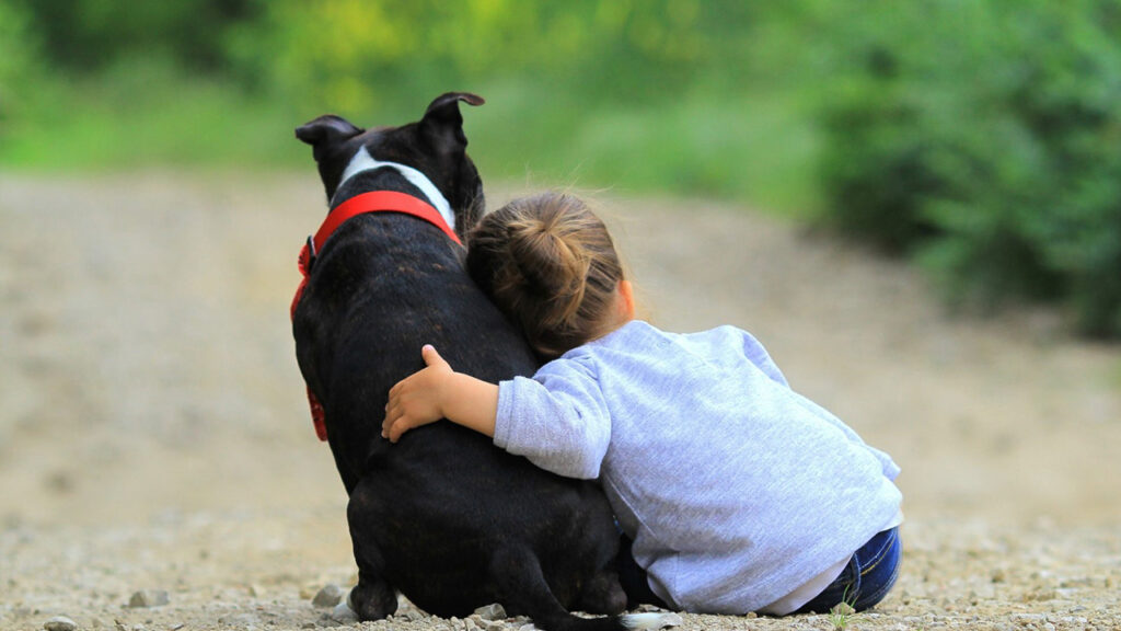 cane e bambino