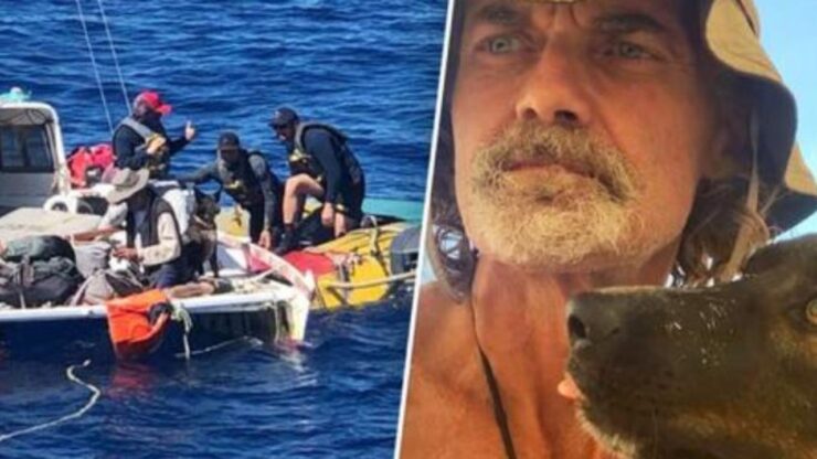 un uomo in una barca